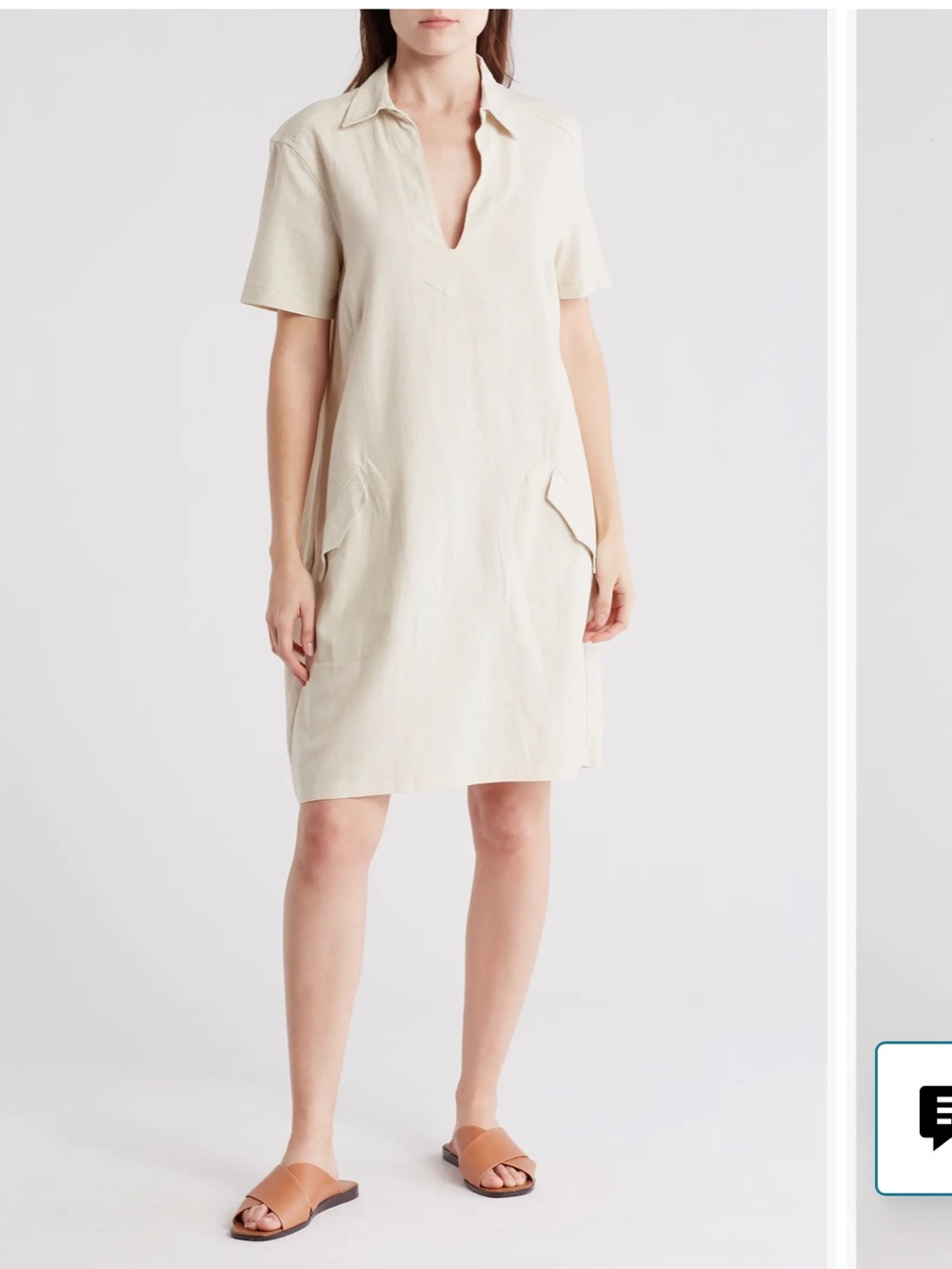 NWOT! Max Studio Linen Blend Shift Dress
